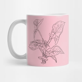 Arrowhead inddor house plant lineart Mug